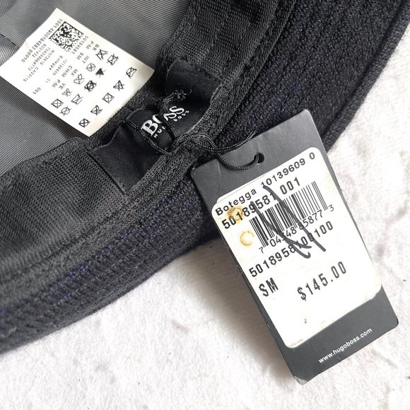 NWT Boss Hugo Boss Wool Pork Pie Logo Hat - Picture 5 of 9